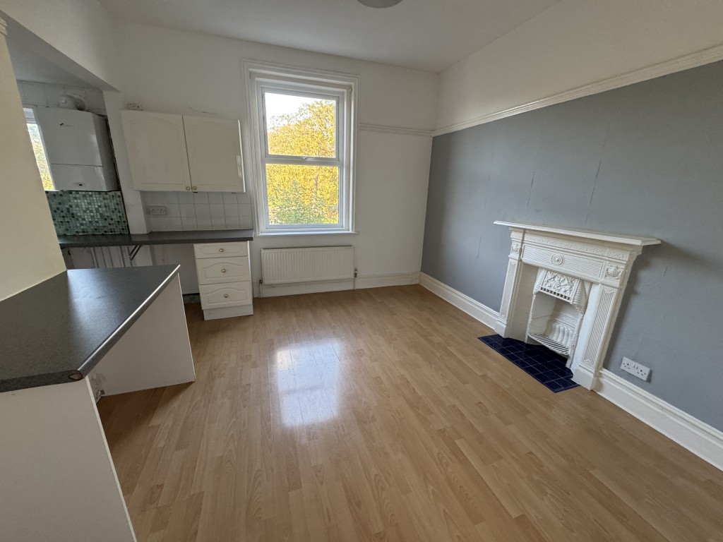 Lot: 37 - MID-TERRACE PROPERTY COMPRISING THREE-BEDROOM MAISONETTE AND GARDEN FLAT FOR IMPROVEMENT AND REPAIR - 52 Meadfoot Lane dining room
